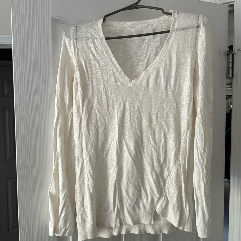 Zadig and Voltaire white knitted long sleeve